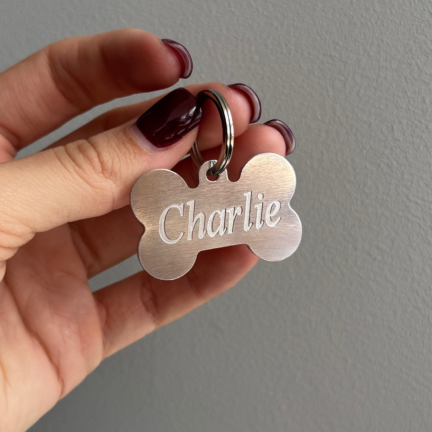 Custom Engraved Dog ID Tag – Bone Shape