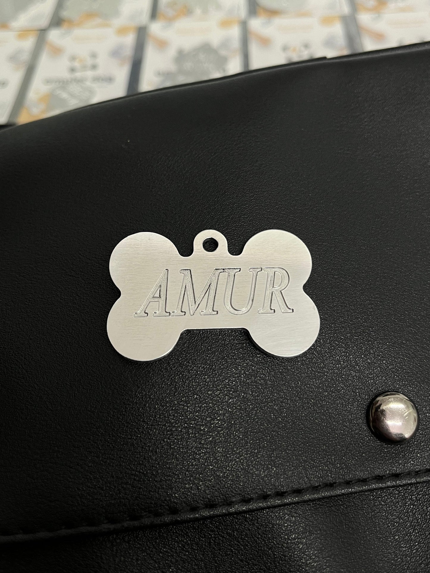 Custom Engraved Dog ID Tag – Bone Shape